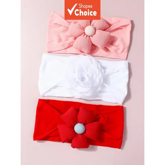 Faixa De Cabelo Elástica Macia Para Bebês Recém-Nascidos , Conjunto Meninas , Uso Diário
