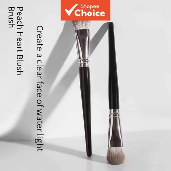 Conjunto de Pincéis de Maquiagem com Destaque Suave e Blush em Formato de Língua – Pincéis para Rosto, Selagem e