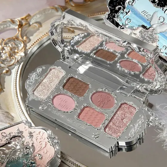 Paleta CAPELLE Swan Ballet – 6 Tons , Fosco , Brilhante E Pérola , Acabamento Natural , Capa Espelhada 2 Em 1 Escolha Ma