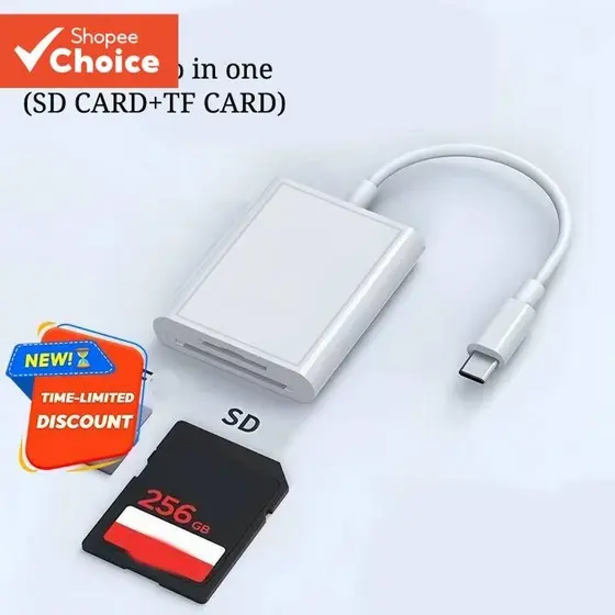 Leitores De Cartão Adaptador OTG 2 Em 1 De Alta Velocidade Type C Para SD TF iPhone PC Laptop Android Extensor USB