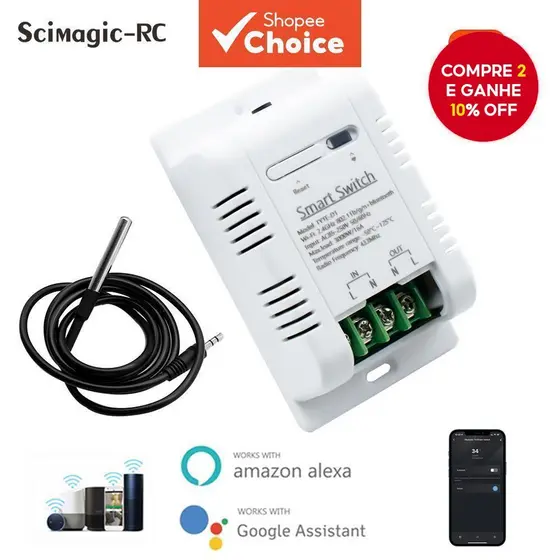 Para Sensor de Temperatura Inteligente Wifi Tuya Monitor Controle Inteligente Interruptor em Tempo Real Monitoramento à