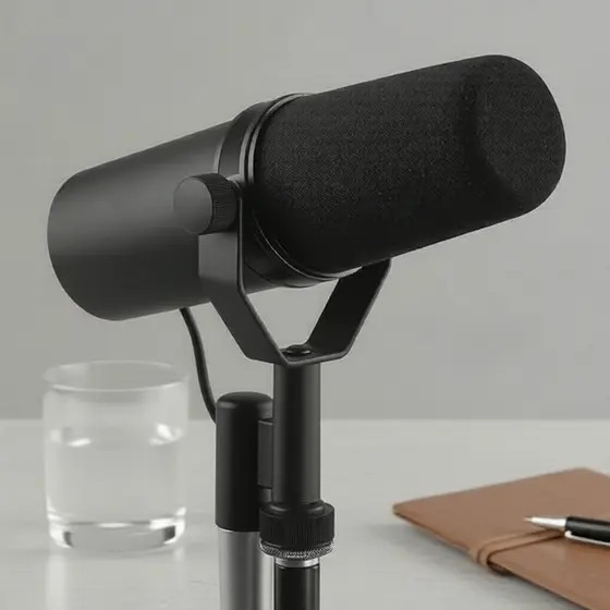 BOMGE SM7B Microfone Dinâmico de Estúdio para Gravação de Podcast, Jogos e Áudio