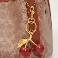 Chaveiro Em Forma De Cereja Mochila Charme Bonito Meninas Acessório Diário Transportar Adorno Para A Escola