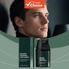 Óleo Hidratante Avançado para Barba 60 ml – Glicerina & Óleo de Pimenta – Amacia Pelos Grossos, Hidrata Pele & Barba com