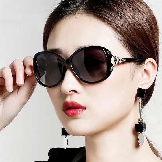 Óculos De Sol De Armação Grande Estilo Coreano Para Mulheres Na Moda Proteção UV Tons Grandes