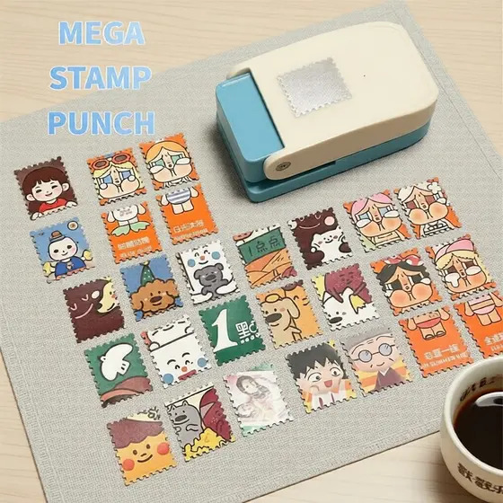 Carimbo de Relevos SUPER PUNCH Grande – Ferramenta de Borda para Artesanato Portátil para Cartões