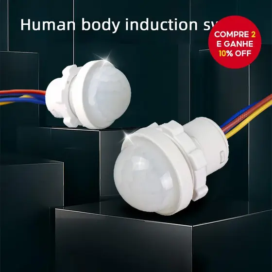 1 Pçs Inteligente PIR Sensor Detector Interruptor 110V 220V Corpo Humano De Movimento Infravermelho Indução Auto Ligar/D