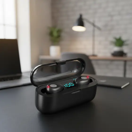 Vitog F9 TWS Fone de Ouvido Bluetooth Sem Fio com Microfone e Display LED de Alta Qualidade