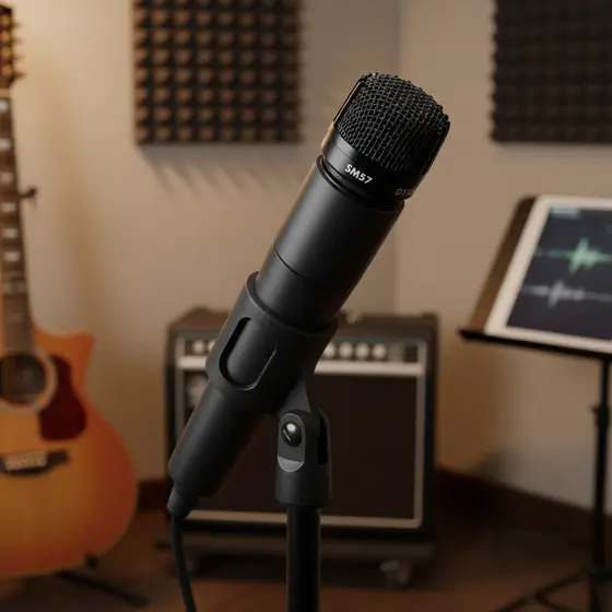 SM57 Microfone Dinâmico para Instrumentos - Resposta de Frequência Personalizada, Durável, Ideal para Bateria,