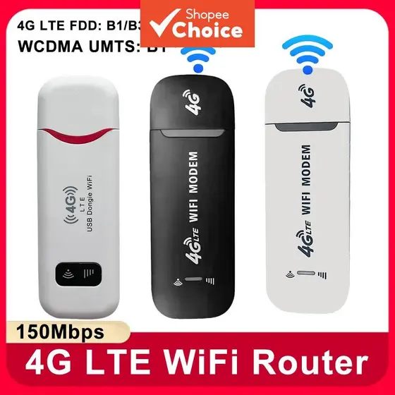 Dongle USB 4G LTE Banda Larga Móvel Modem 150 Mbps Bastão 4G Cartão SIM Roteador Wi-Fi Sem Fio Adaptador Wi-Fi para