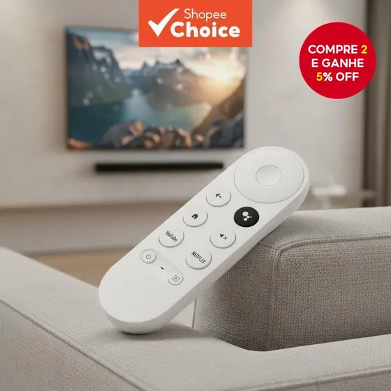 Controle Remoto Universal de Voz Compatível com Google Chromecast 4K Snow Smart TV Substituição para G9N9N GA01920-US