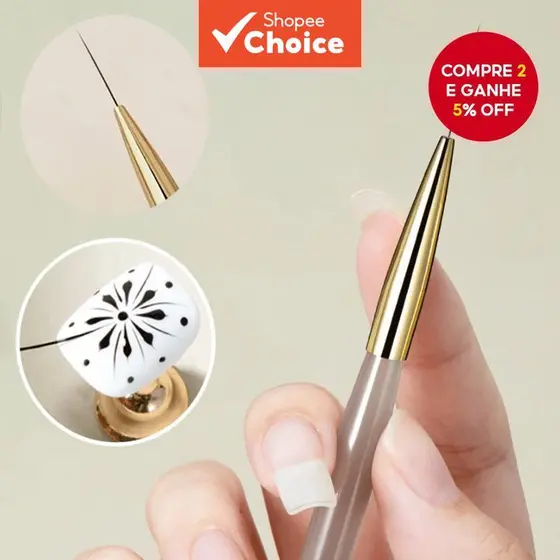 Pincéis de Arte em Unhas - Pincéis Liner para Pintura de Listras, Caneta para Traços Finos e Longos, Ferramenta DIY