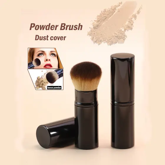 Pincel Retrátil Para Blush De Viagem , Ferramenta Portátil De Maquiagem Facial