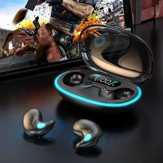 Novos Fones de Ouvido Sem Fio X55 Mini para Dormir, Fones Estéreo Bluetooth TWS com Redução de Ruído Oculta.