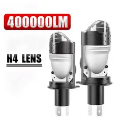 H4 Bi-LED Mini Lente De Projetor Lâmpadas De Farol Feixe Alto Baixo 6000K Luzes De Condução