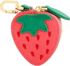Bolsa De Moedas De Morango Charme Mini Chaveiro De Frutas De Couro Y2K Para Bolsas Mochila