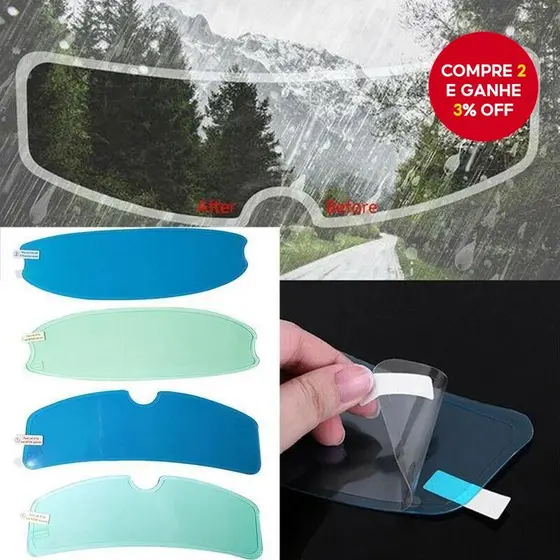 Filme De Capacete Antiembaçante À Prova De Chuva Para Viseiras De Motocicleta-Proteção Universal De Lente De Alta Defini
