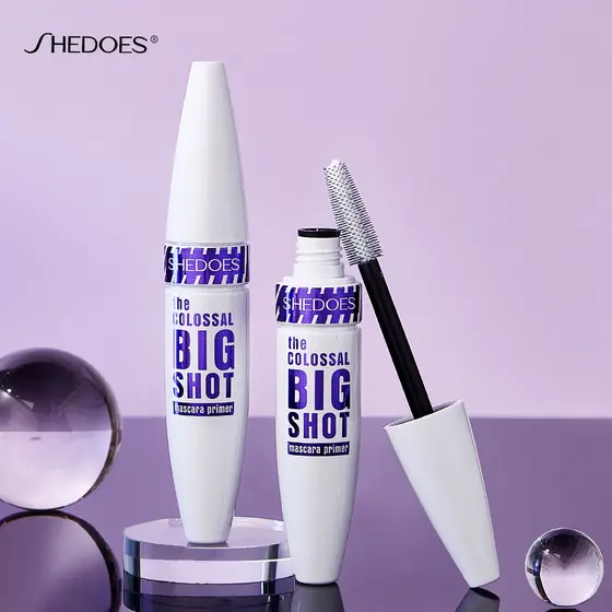 SHEDOES Máscara Branca Alongadora e Curvadora - À Prova d'Água, À Prova de Suor, Pincel Flexível para Todos os Tipos de