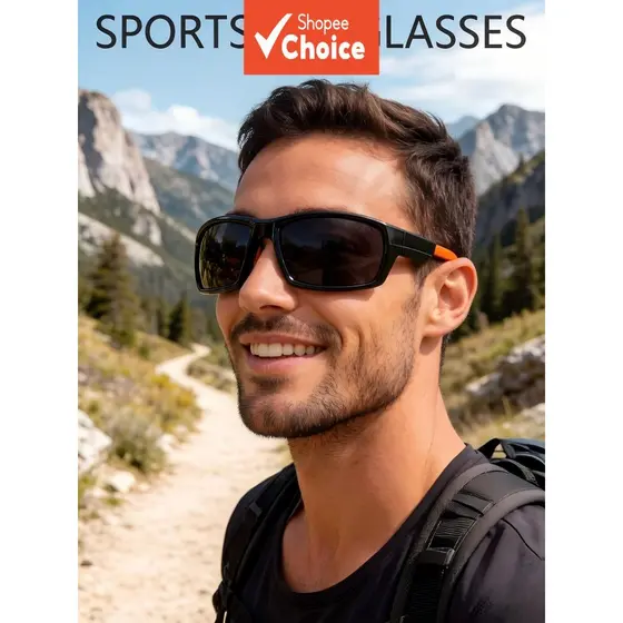 Óculos De Sol Polarizados Masculino Camuflagem Tática Quadrada Para Ciclismo Caminhadas Escalada À Prova De Vento