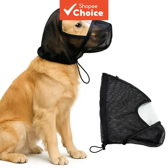 Máscara De Mosca Respirável Para Cães , Capa Facial De Malha Com Proteção De Ouvido , Anti-Mordida , Contra Insetos Ao A