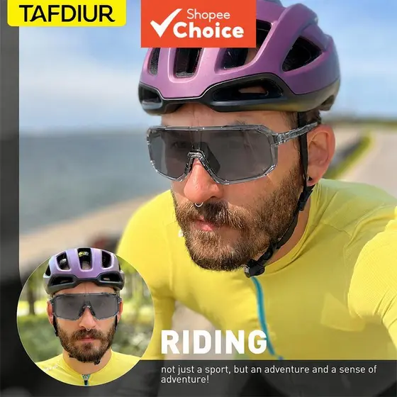 Óculos Fotocromáticos Para Ciclismo , Dia E Noite , Uso Duplo , À Prova De Vento , Mountain Bike , Corrida Ao Ar Livre ,