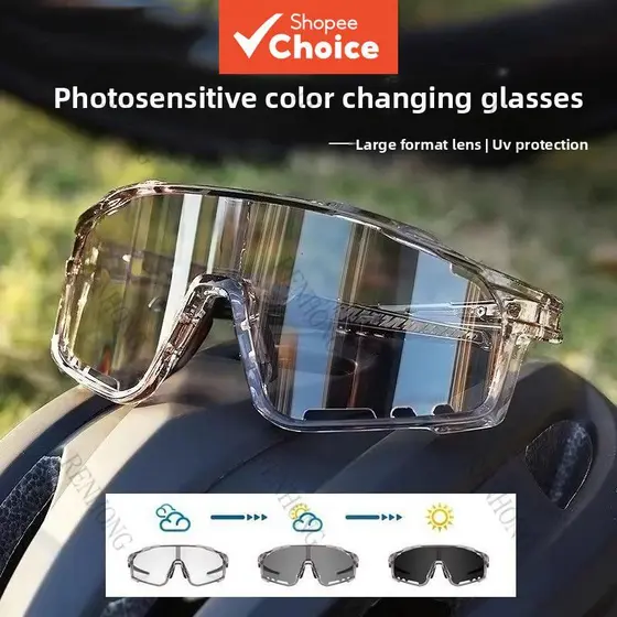 Óculos De Sol Fotocromáticos Para Ciclismo Uv400 Esportivos De Proteção Homens E Mulheres