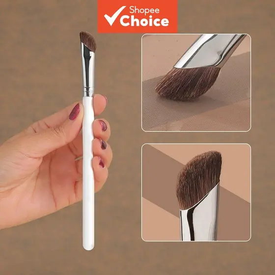 Pincel Profissional Para Contorno De Nariz : Pequeno Angular Pó E Blush Cerdas Macias De Alta Densidade Aplicação De Pre