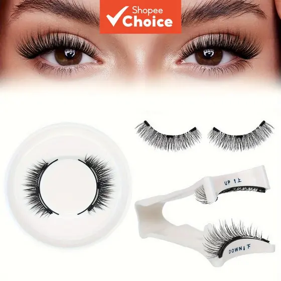 Popular May Magnético Natural Curl Volume 3D Cílios Postiços Conjunto Com Modelador De