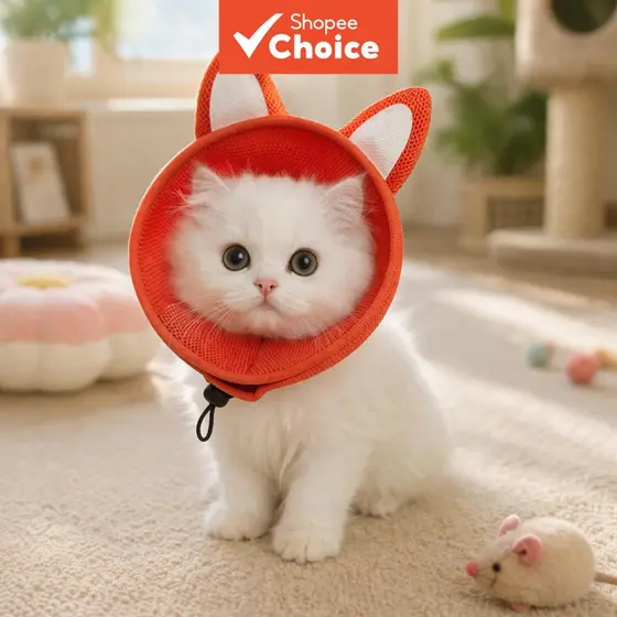 Elizabethan Círculo Anti-lambida Gato Cão Coleira Macia Capa Protetora para Esterilização