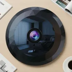 Câmera de segurança 360° com montagem magnética e controle por aplicativo para casa e quintal