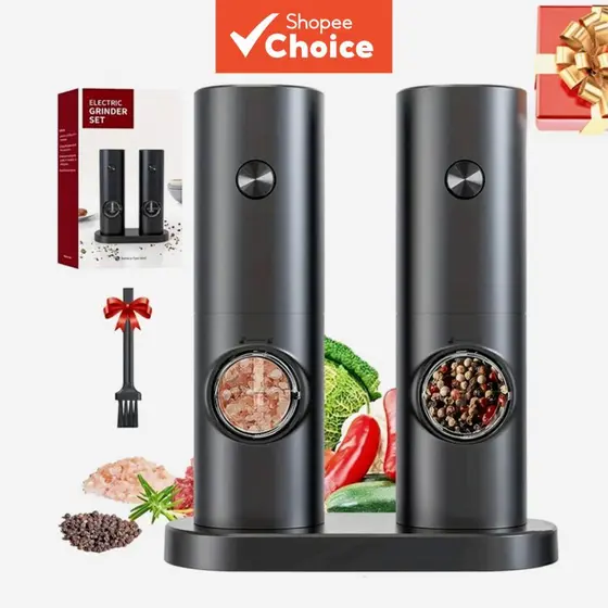 Conjunto Elétrico De Moedor De Sal E Pimenta