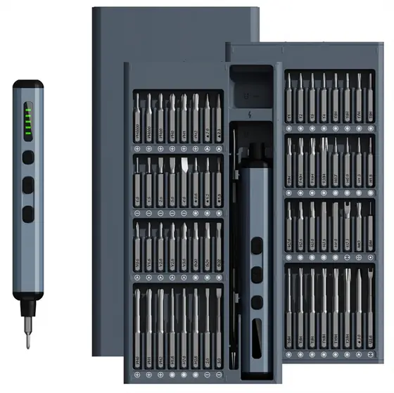 Um Conjunto EXBOM-CKE6800 68 Em 1 De Chave De Fenda Elétrica De Precisão , Driver De Energia Sem Fio Com Pontas Magnétic