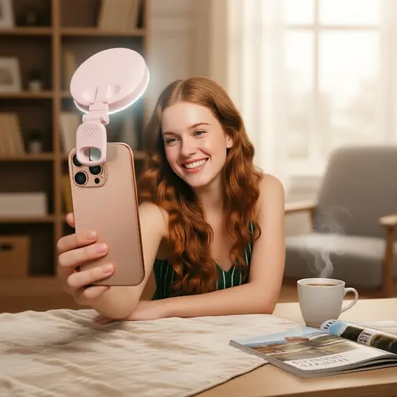 Clipe De Luz De Preenchimento De Telefone Em Ring Light Anel LED 2.68 Polegadas Recarregável Portátil Mini Lâmpada De Pa