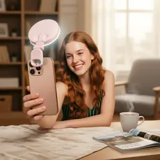 Clipe De Luz De Preenchimento De Telefone Em Ring Light Anel LED 2.68 Polegadas Recarregável Portátil Mini Lâmpada De Pa