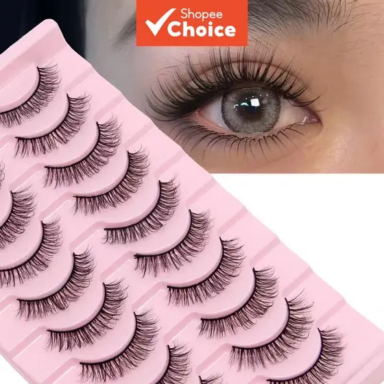 Cílios Postiços Macios E Confortáveis 10 Pares De Cachos Leves Estilo Russo Reutilizáveis Para Maquiagem Diária