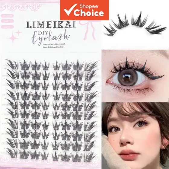 Fox Fairy Ondulado Curl Cílios Postiços De Segmento Único 80 Pares 10-14mm Aparência Natural Para Iniciantes Gravação Di