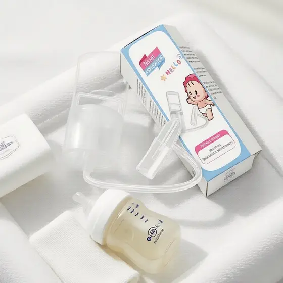 Aspirador Nasal Manual para Bebês - Limpador Nasal Infantil Removível