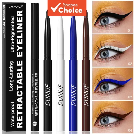 DUNUF Matte Glitter Gel Delineador Lápis Suave À Prova D'água Secagem Rápida Eye Liner Pen Maquiagem De Longa Duração