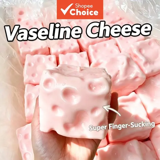 Queijo Rosa Squishy, Brinquedo de Queijo para Espremer com Toque Suave para Alívio do Estresse e Ansiedade