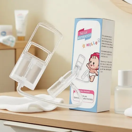Aspirador nasal manual para bebês com peças removíveis - Cuidado nasal delicado