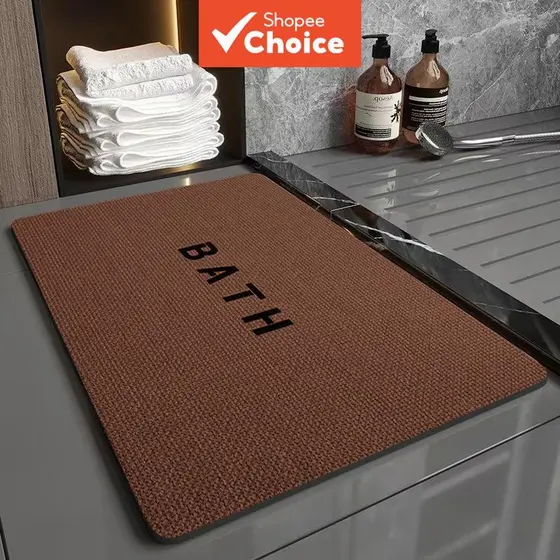 Tapete de Cozinha Estampado com Terra de Diatomácea Absorvente, Tapete de Banheiro, Tapete Higiênico à Prova de Manchas,