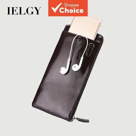 IELGY Nova Carteira Longa Masculina, Estilo Coreano, Bolsa para Celular com Zíper, Carteira Masculina Ultra Fina
