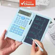 Calculadora Científica com Quadro de Escrita, Display de 2 Linhas, Calculadora de Engenharia Multifuncional para