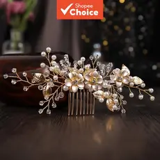 Pente De Cabelo De Noiva Pérola Strass Cristal Acessórios Para Cabeça De Casamento Mulheres