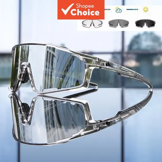Óculos De Sol Fotocromáticos Uv400 Para Ciclismo , Visão Noturna , Antipoeira , Chuva , Esportes