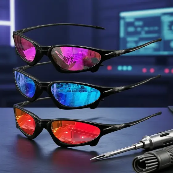 Óculos de Sol de Ciclismo UV400, Design Envolvente Compacto, Visual Esportivo Colorido
