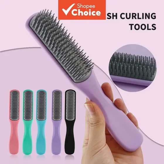Pente de Costelas para Cabelo: Antiestático, Escova Desembaraçadora com Massageador de Couro Cabeludo para Mulheres e