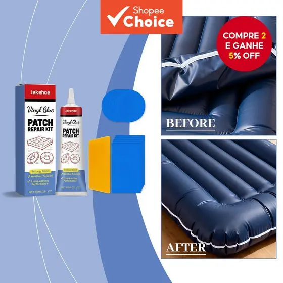 Kit De Reparo De Remendo De Cola De Vinil 60Ml Atualizado Conjunto De Correção De Colchão De Ar Inflável Com Remendos Ra
