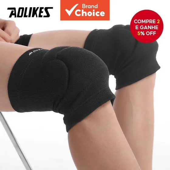 Aolikes 1 Par Protetor de Joelho para Dança e Yoga, Almofadas Espessas Esportivas, Joelheira Suporte para Vôlei,