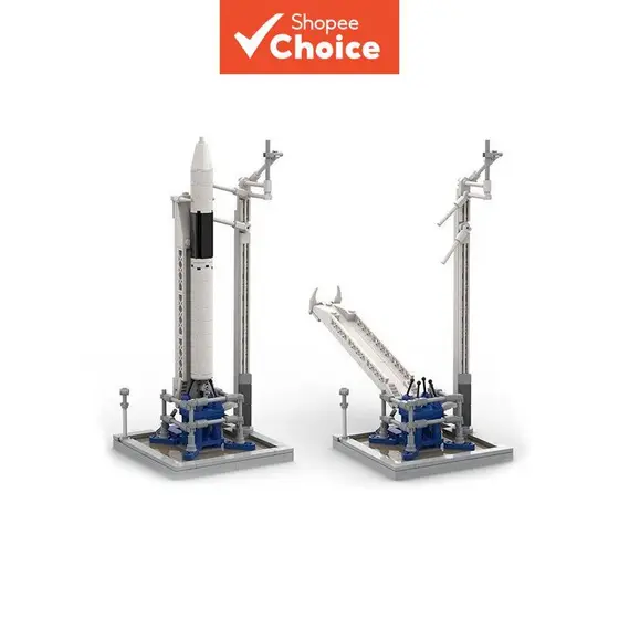 Space Falcon One Rocket E Almofada De Lançamento Modelo Blocos De Construção Compatíveis Com Brinquedos lego Presente 26